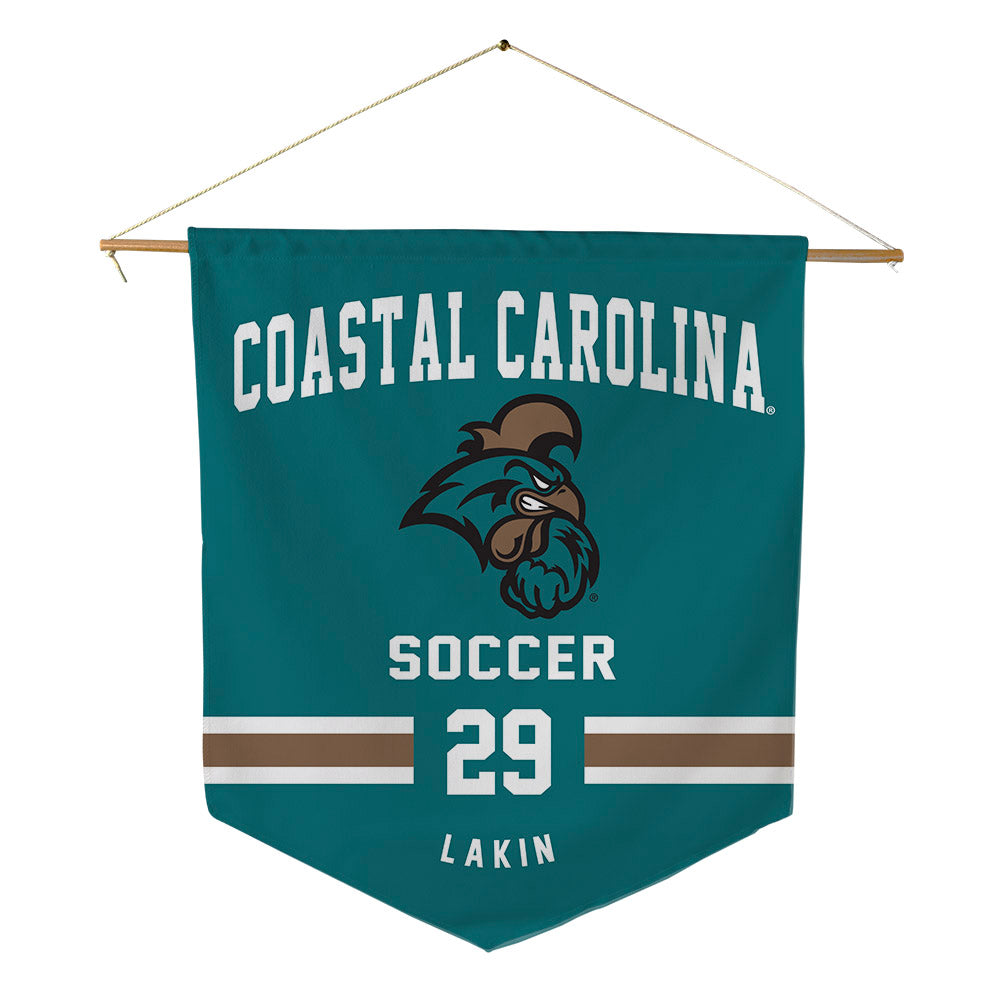 Coastal Carolina - NCAA Women's Soccer : Katie Lakin - Pennant - 18" x 21"-0