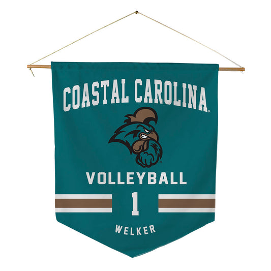 Coastal Carolina - NCAA Women's Volleyball : Hatteras Welker - Pennant - 18" x 21"-0