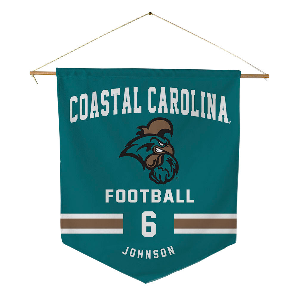 Coastal Carolina - NCAA Football : Krosse Johnson - Pennant - 18" x 21"-0