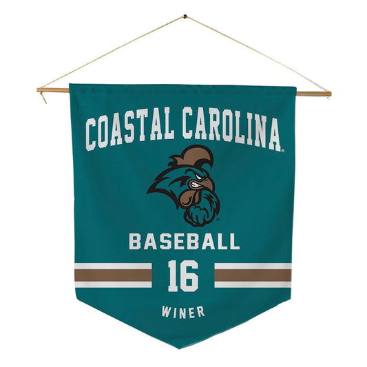 Coastal Carolina - NCAA Baseball : Jackson Winer - Pennant - 18" x 21"-0