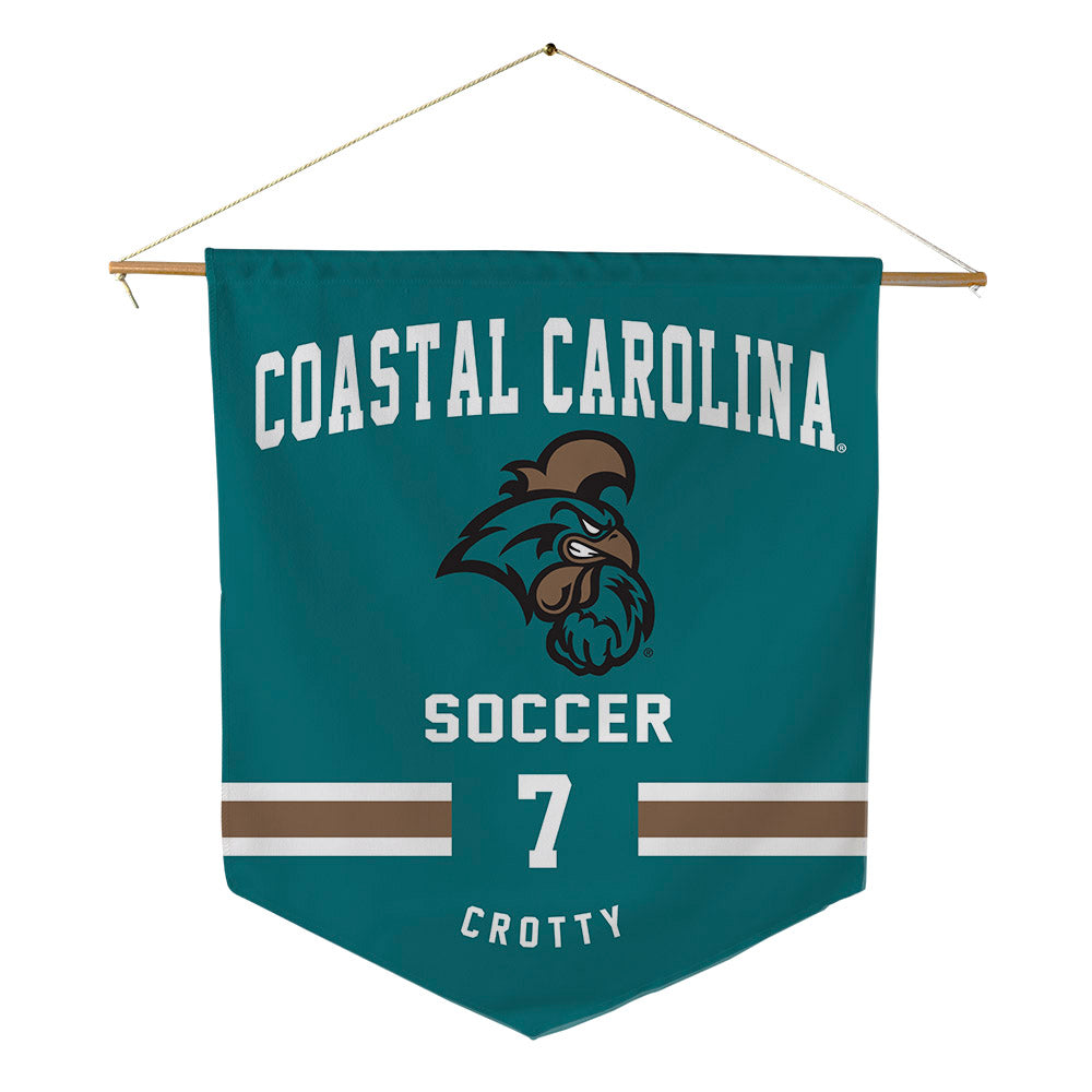 Coastal Carolina - NCAA Women's Soccer : Leah Crotty - Pennant - 18" x 21"-0