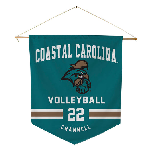 Coastal Carolina - NCAA Women's Volleyball : Kayla Channell - Pennant - 18" x 21"-0