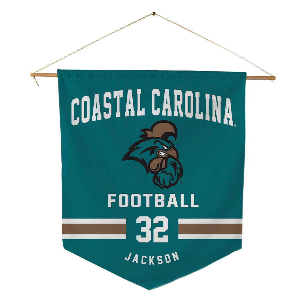 Coastal Carolina - NCAA Football : Jayden Jackson - Pennant - 18" x 21"-0