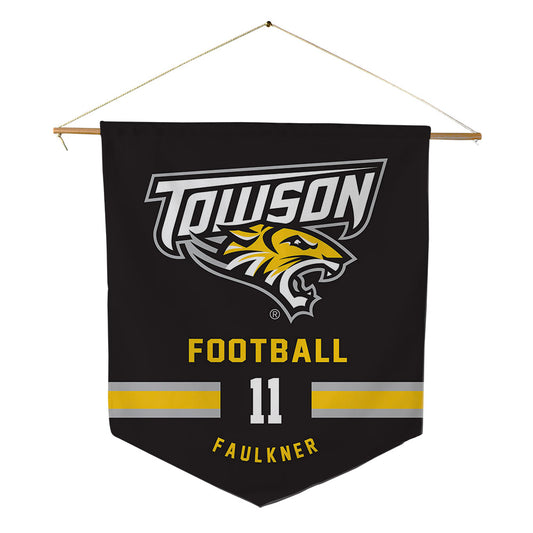 Towson - NCAA Football : Peyton Faulkner - Pennant - 18" x 21"-0