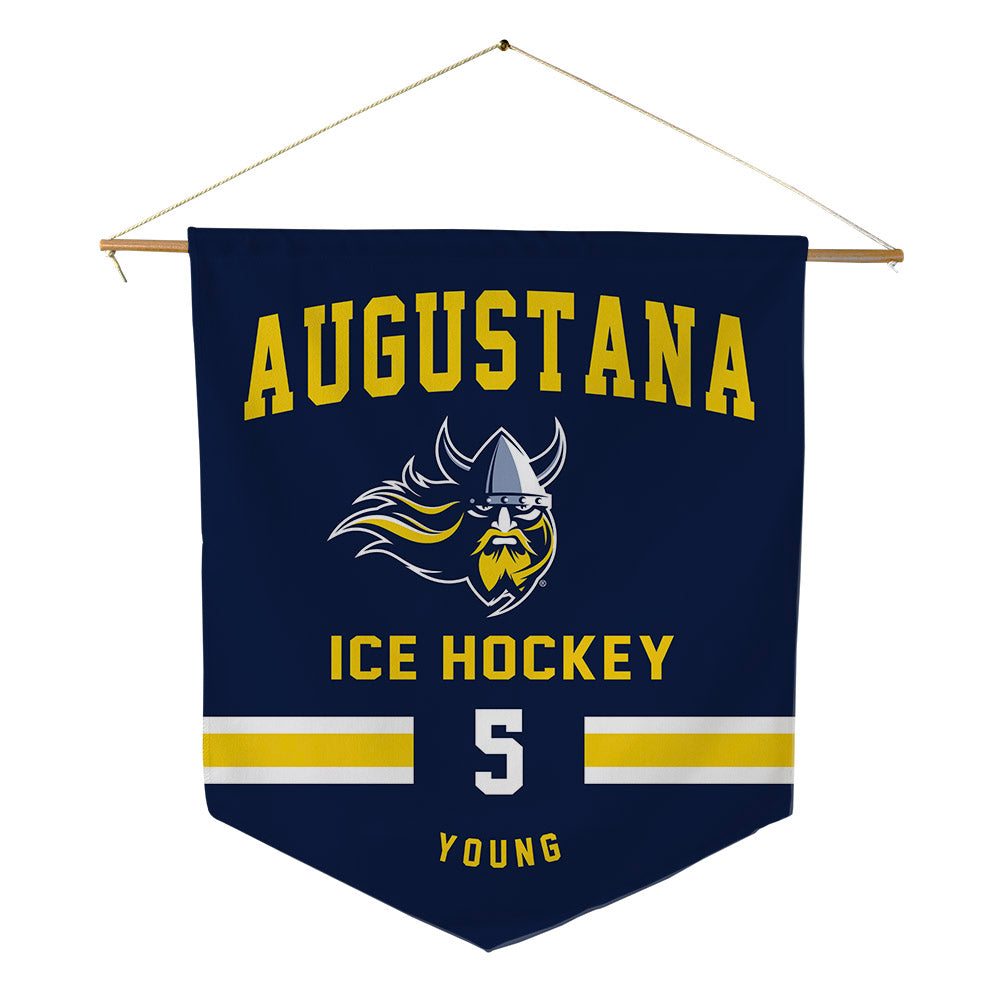 AU - NCAA Men's Ice Hockey : Easton Young - Pennant - 18" x 21"-0