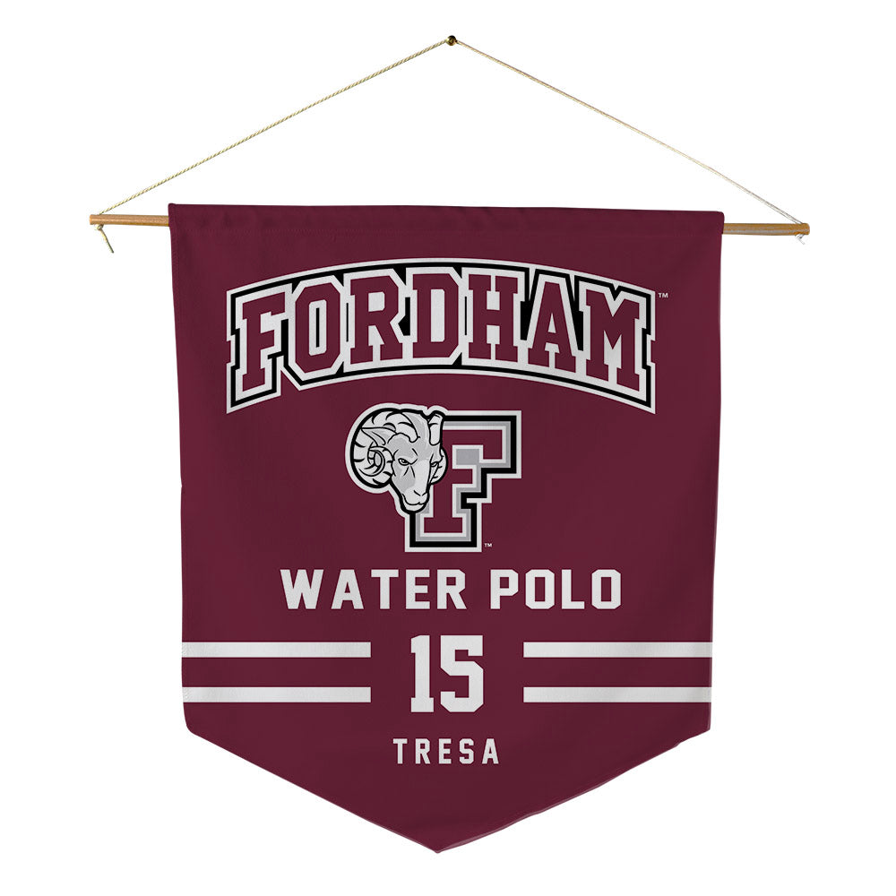 Fordham - NCAA Men's Water Polo : Diego Tresa - Pennant - 18" x 21"-0