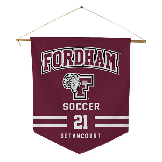 Fordham - NCAA Men's Soccer : Elias Betancourt - Pennant - 18" x 21"-0