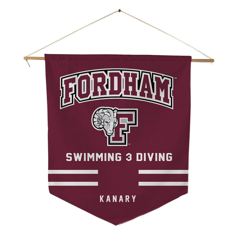 Fordham - NCAA Women's Swimming & Diving : Karina Kanary - Pennant - 18" x 21"-0