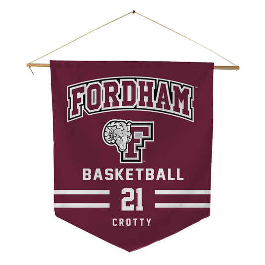 Fordham - NCAA Men's Basketball : Aidan Crotty - Pennant - 18" x 21"-0