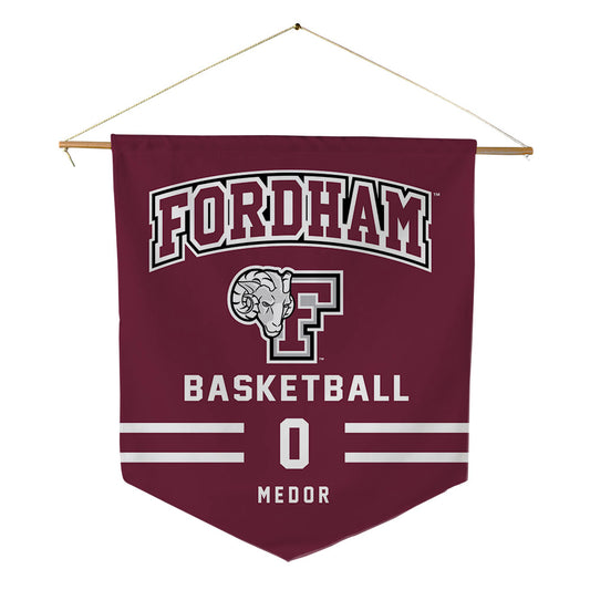 Fordham - NCAA Men's Basketball : Japhet Medor - Pennant - 18" x 21"-0