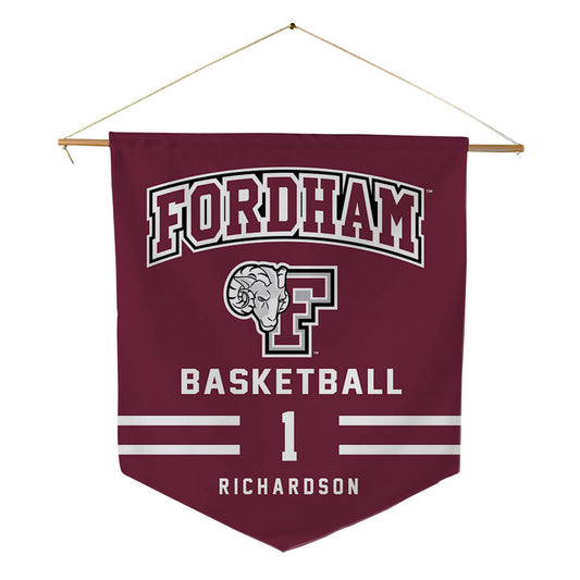 Fordham - NCAA Men's Basketball : Will Richardson - Pennant - 18" x 21"-0