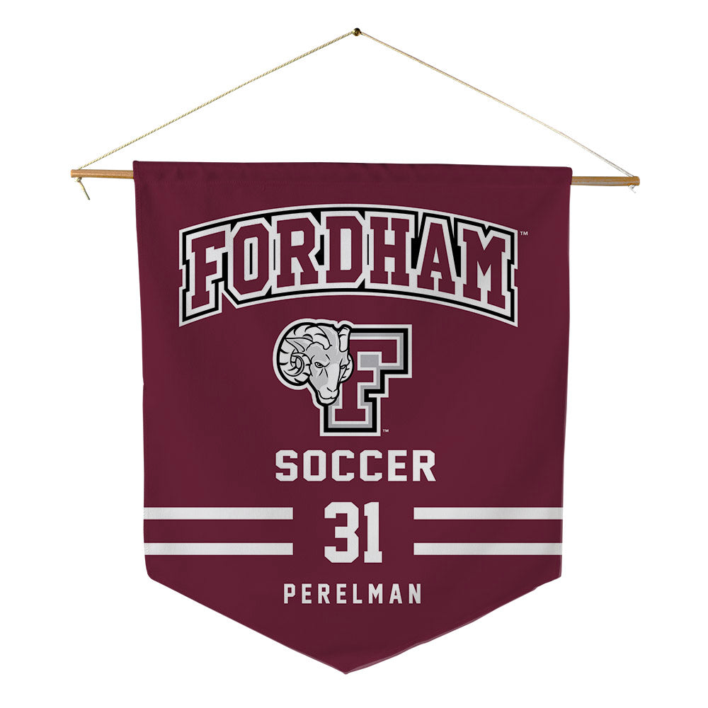 Fordham - NCAA Men's Soccer : Leo Perelman - Pennant - 18" x 21"-0