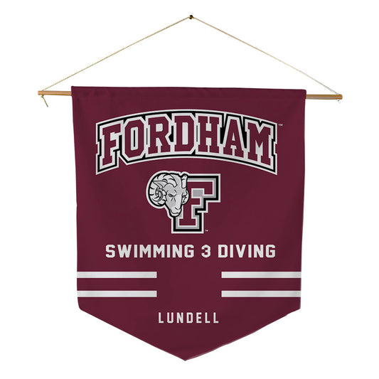 Fordham - NCAA Women's Swimming & Diving : Lexi Lundell - Pennant - 18" x 21"-0