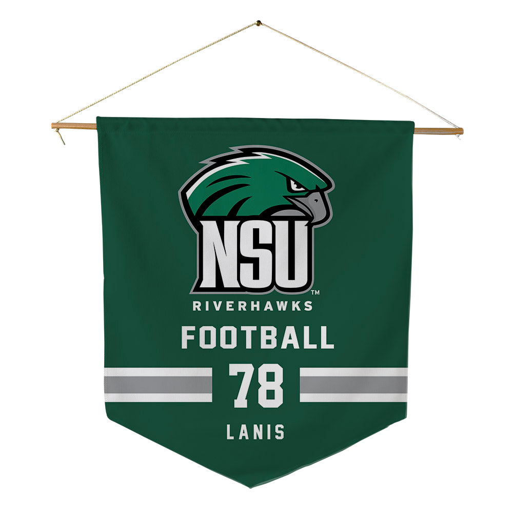 Northeastern State - NCAA Football : Chris Lanis - Pennant - 18" x 21"-0