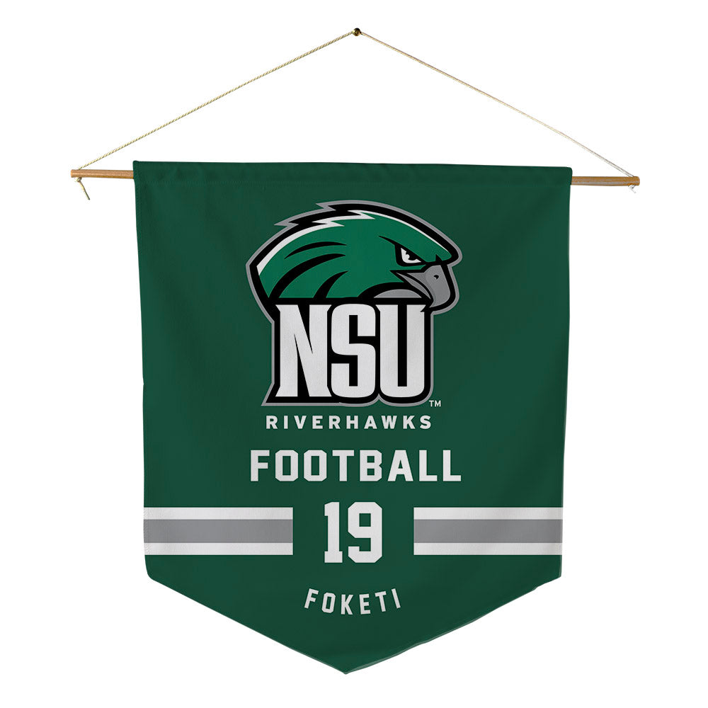 Northeastern State - NCAA Football : Mosese Foketi - Pennant - 18" x 21"-0