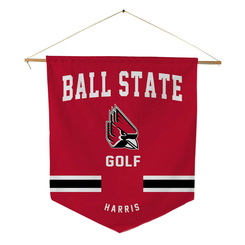 Ball State - NCAA Men's Golf : Samuel Harris - Pennant - 18" x 21"-0