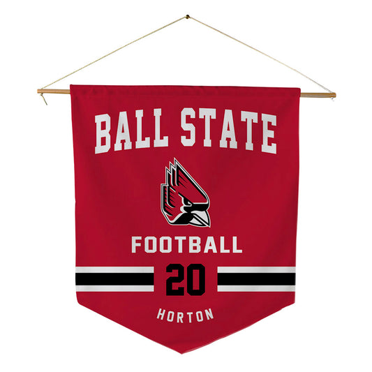 Ball State - NCAA Football : TJ Horton - Pennant - 18" x 21"-0