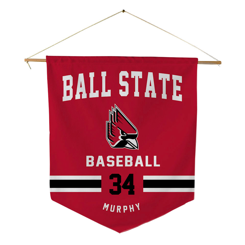 Ball State - NCAA Baseball : Trent Murphy - Pennant - 18" x 21"-0