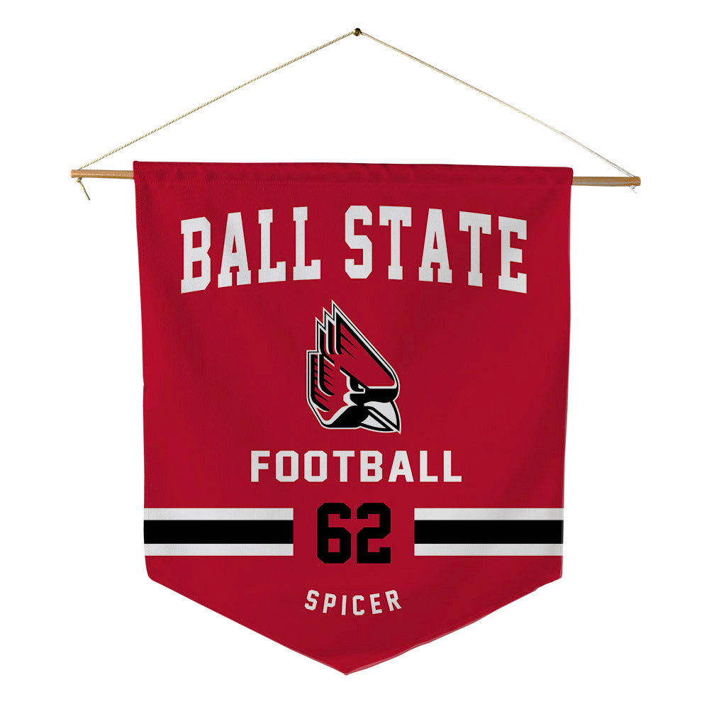 Ball State - NCAA Football : Sam Spicer - Pennant - 18" x 21"-0
