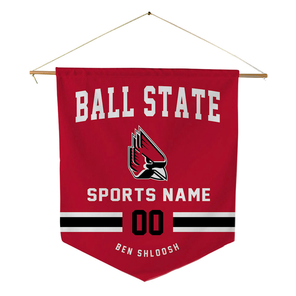Ball State - NCAA Men's Volleyball : Adir Ben Shloosh - Pennant - 18" x 21"-0