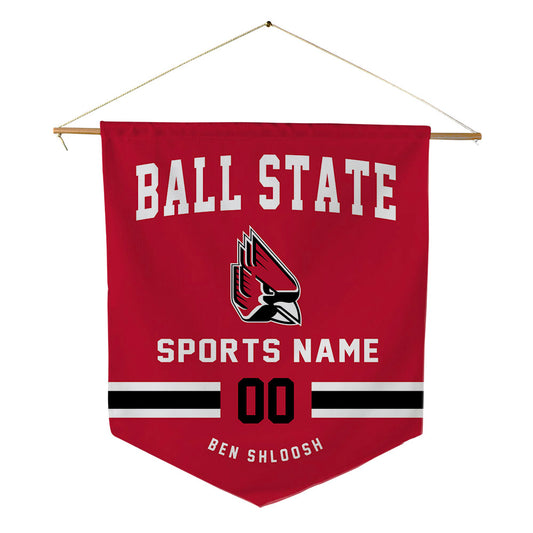 Ball State - NCAA Men's Volleyball : Adir Ben Shloosh - Pennant - 18" x 21"-0