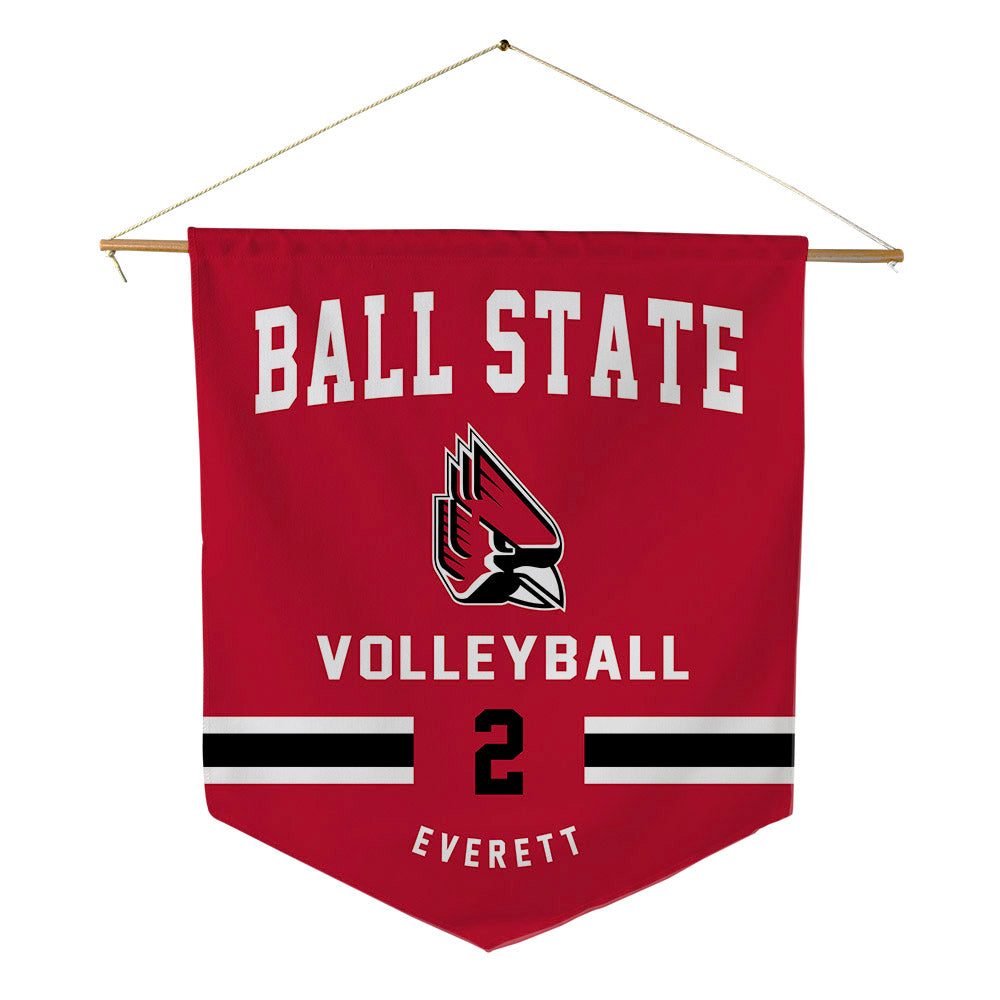 Ball State - NCAA Men's Volleyball : Nicholas Everett - Pennant - 18" x 21"-0