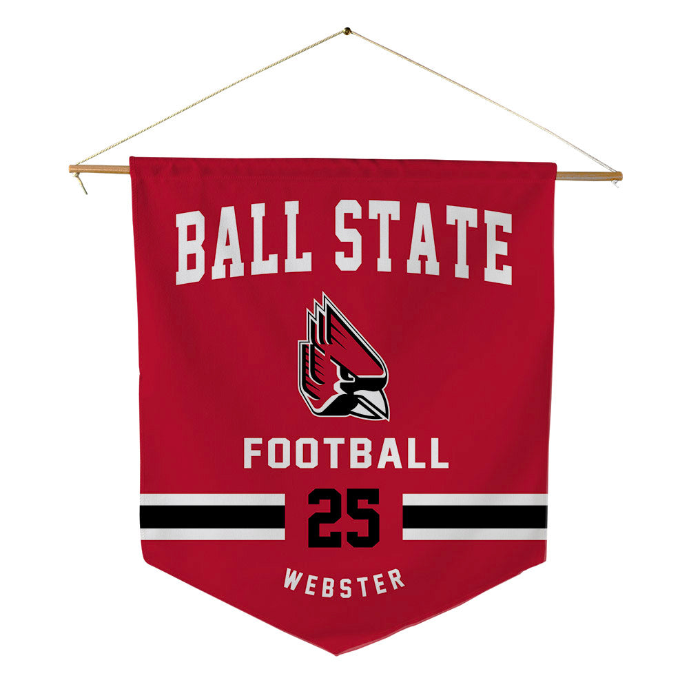 Ball State - NCAA Football : Mikeah Webster - Pennant - 18" x 21"-0