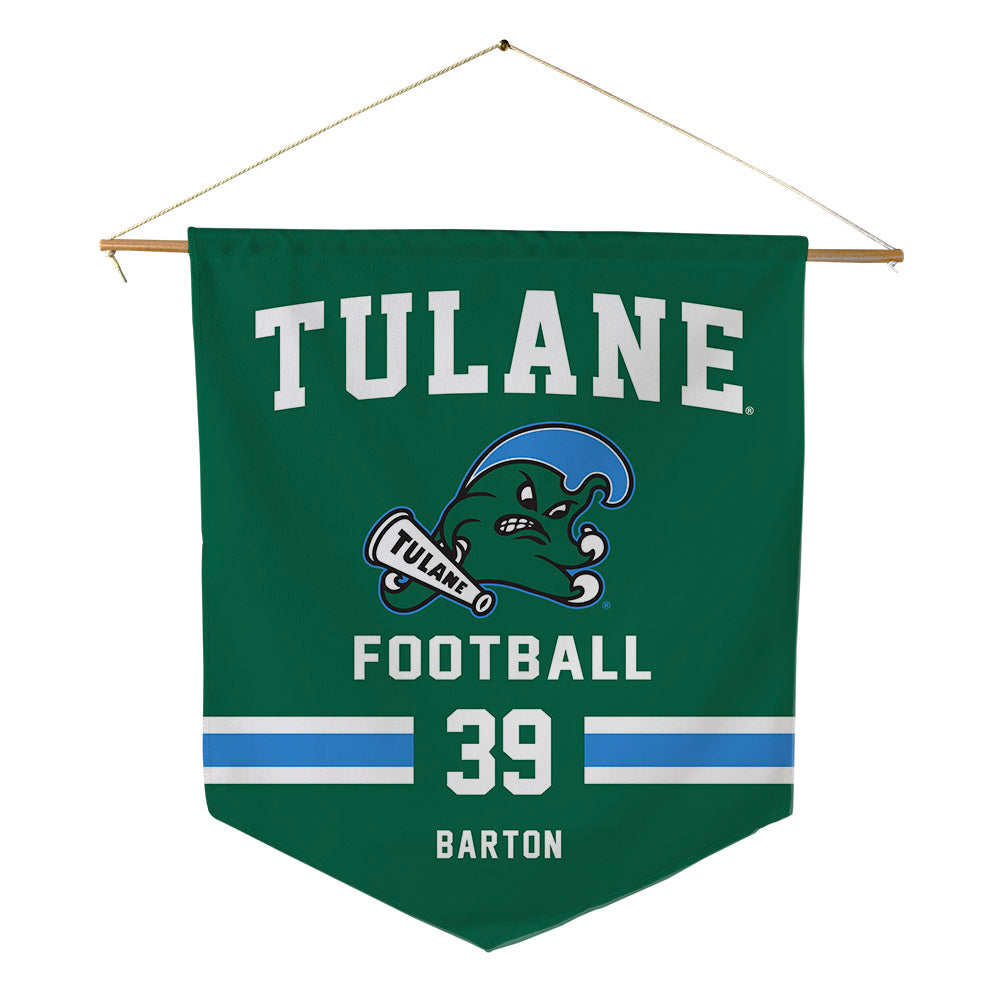 Tulane - NCAA Football : John Barton - Pennant - 18" x 21"-0