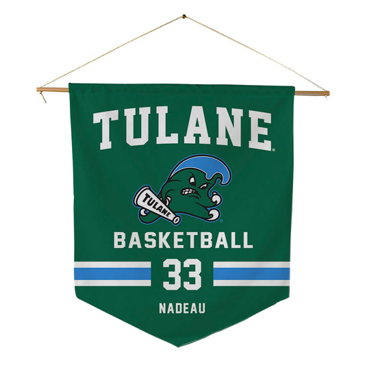 Tulane - NCAA Men's Basketball : Tj Nadeau - Pennant - 18" x 21"-0