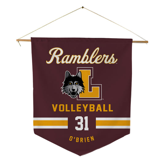 Loyola - NCAA Men's Volleyball : Gavin O'Brien - Pennant - 18" x 21"-0