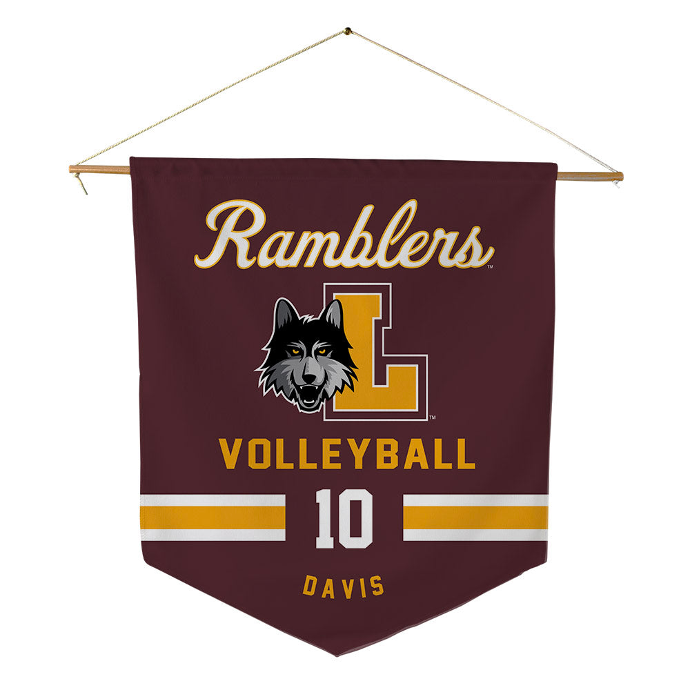 Loyola - NCAA Women's Volleyball : Tenley Davis - Pennant - 18" x 21"-0