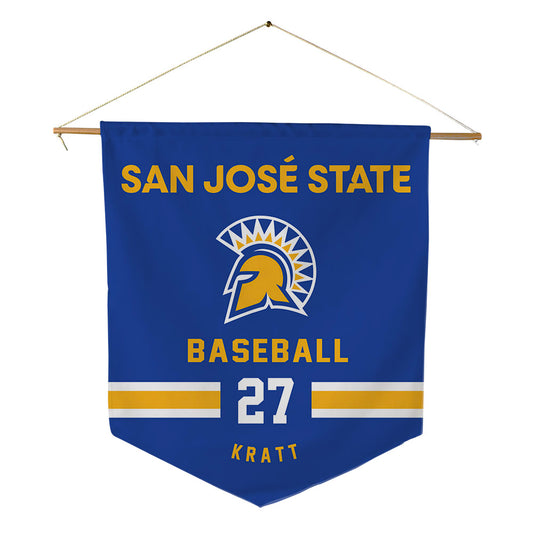 SJSU - NCAA Baseball : Spencer Kratt - Pennant - 18" x 21"-0