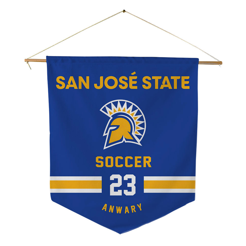 SJSU - NCAA Men's Soccer : Amir Anwary - Pennant - 18" x 21"-0