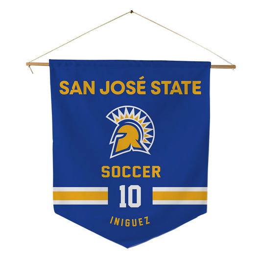 SJSU - NCAA Men's Soccer : Angel Iniguez - Pennant - 18" x 21"-0