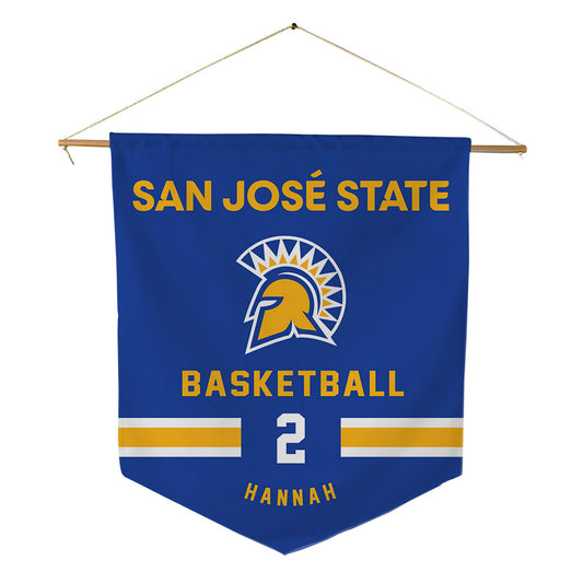 SJSU - NCAA Men's Basketball : Javaughn Hannah - Pennant - 18" x 21"-0