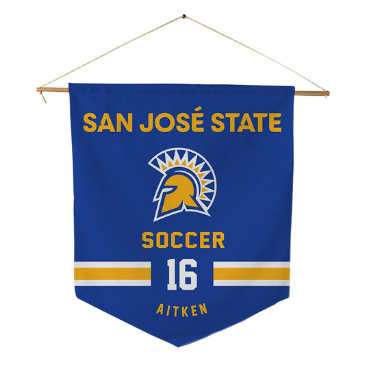 SJSU - NCAA Women's Soccer : Taejah Aitken - Pennant - 18" x 21"-0