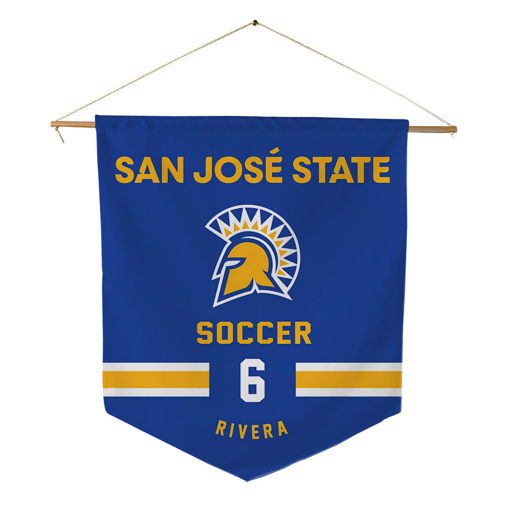 SJSU - NCAA Men's Soccer : Gilberto Rivera - Pennant - 18" x 21"-0