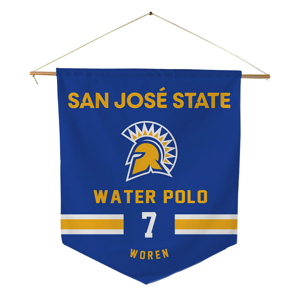 SJSU - NCAA Women's Water Polo : Sarah Woren - Pennant - 18" x 21"-0