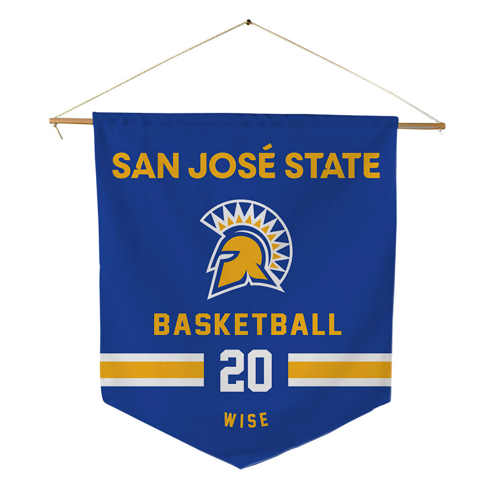 SJSU - NCAA Men's Basketball : Christian Wise - Pennant - 18" x 21"-0