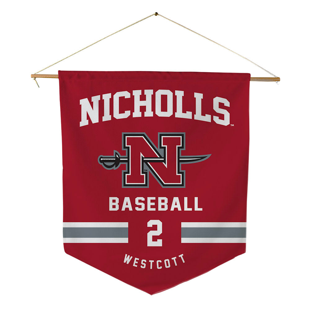 Nicholls State - NCAA Baseball : Christian Westcott - Pennant - 18" x 21"-0