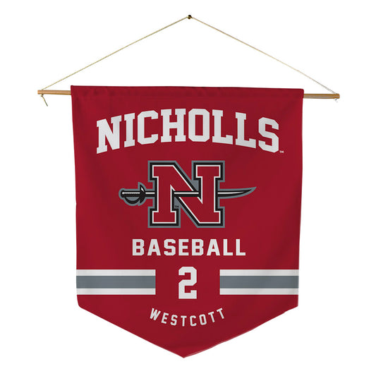 Nicholls State - NCAA Baseball : Christian Westcott - Pennant - 18" x 21"-0