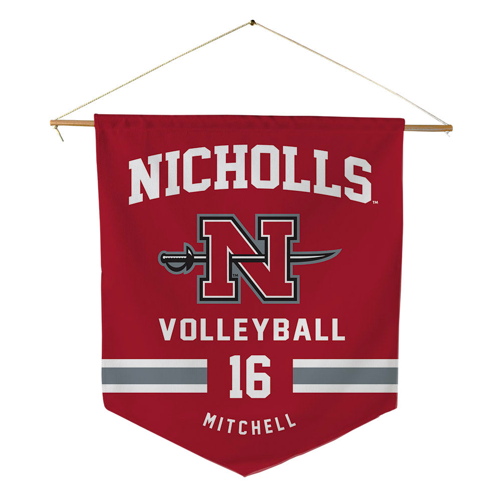 Nicholls State - NCAA Women's Volleyball : Mckenzie Mitchell - Pennant - 18" x 21"-0
