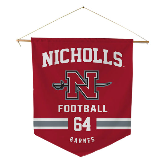 Nicholls State - NCAA Football : Kyron Barnes - Pennant - 18" x 21"-0