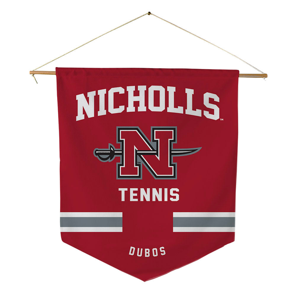 Nicholls State - NCAA Men's Tennis : Charlie Dubos - Pennant - 18" x 21"-0