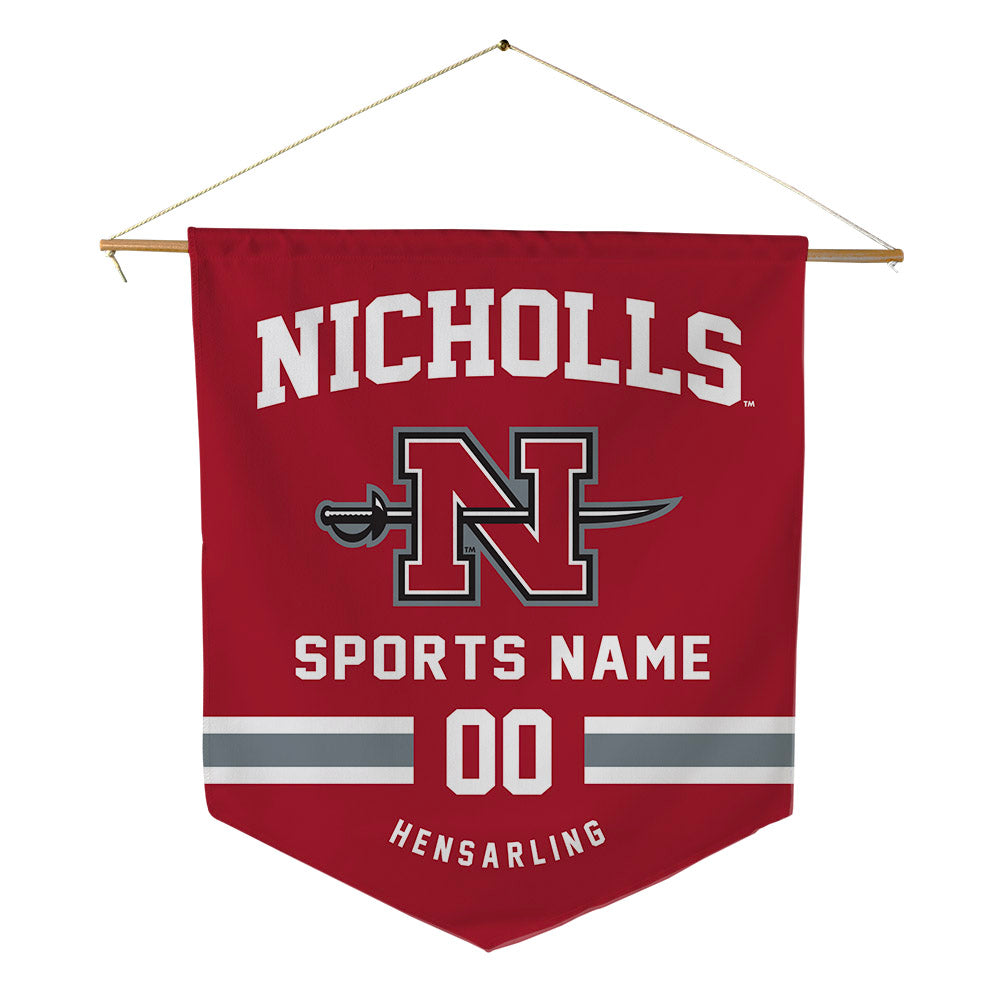 Nicholls State - NCAA Baseball : Cannon Hensarling - Pennant - 18" x 21"-0