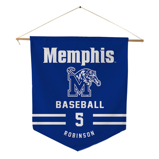 Memphis - NCAA Baseball : Caden Robinson - Pennant - 18" x 21"-0