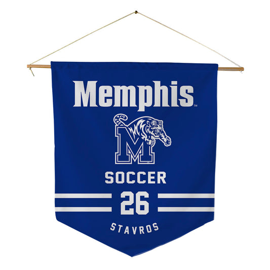 Memphis - NCAA Men's Soccer : Dino Stavros - Pennant - 18" x 21"-0