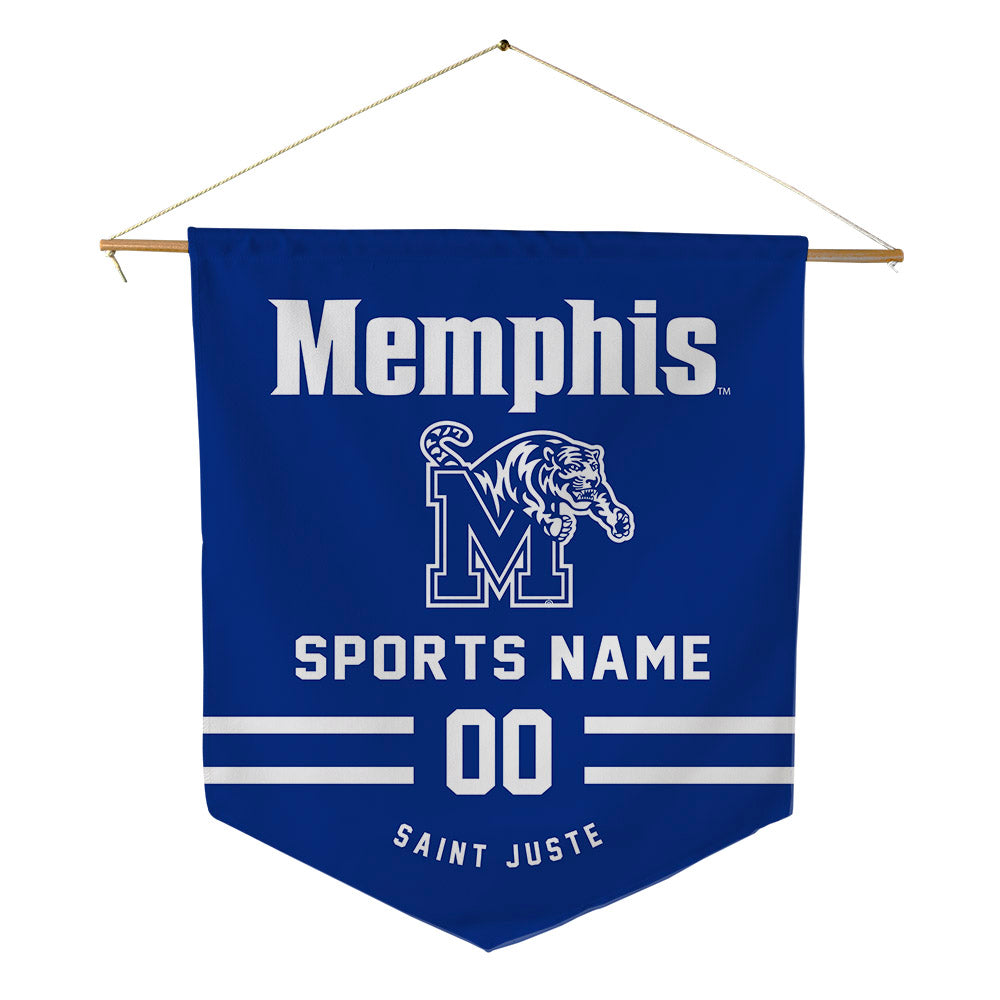 Memphis - NCAA Men's Soccer : Junior Saint Juste - Pennant - 18" x 21"-0