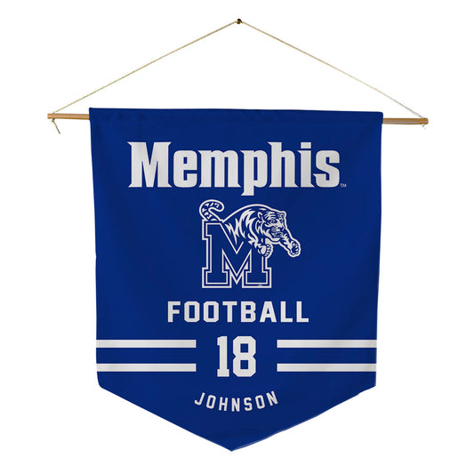 Memphis - NCAA Football : Xavier Johnson - Pennant - 18" x 21"-0