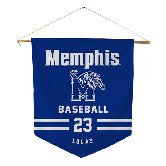 Memphis - NCAA Baseball : Isaac Lucas - Pennant - 18" x 21"-0